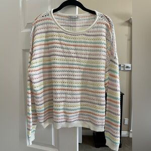 Staccato Multicolor Striped Crew Neck Sweater